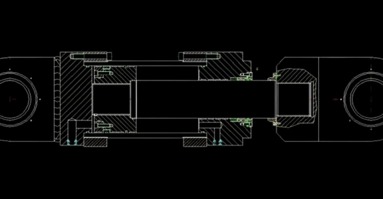 Double-acting hydraulic cylinders